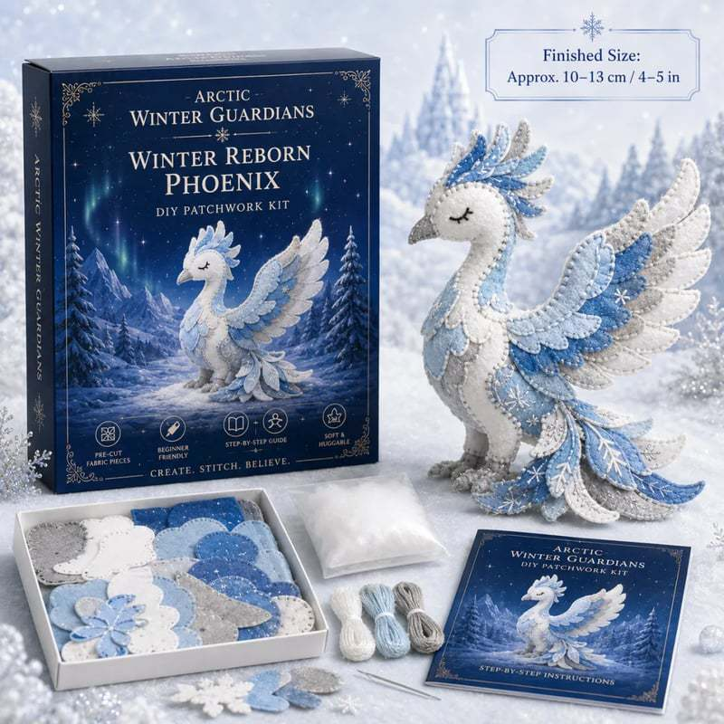 Winter Reborn Phoenix Arctic Winter Guardians DIY patchwork kit