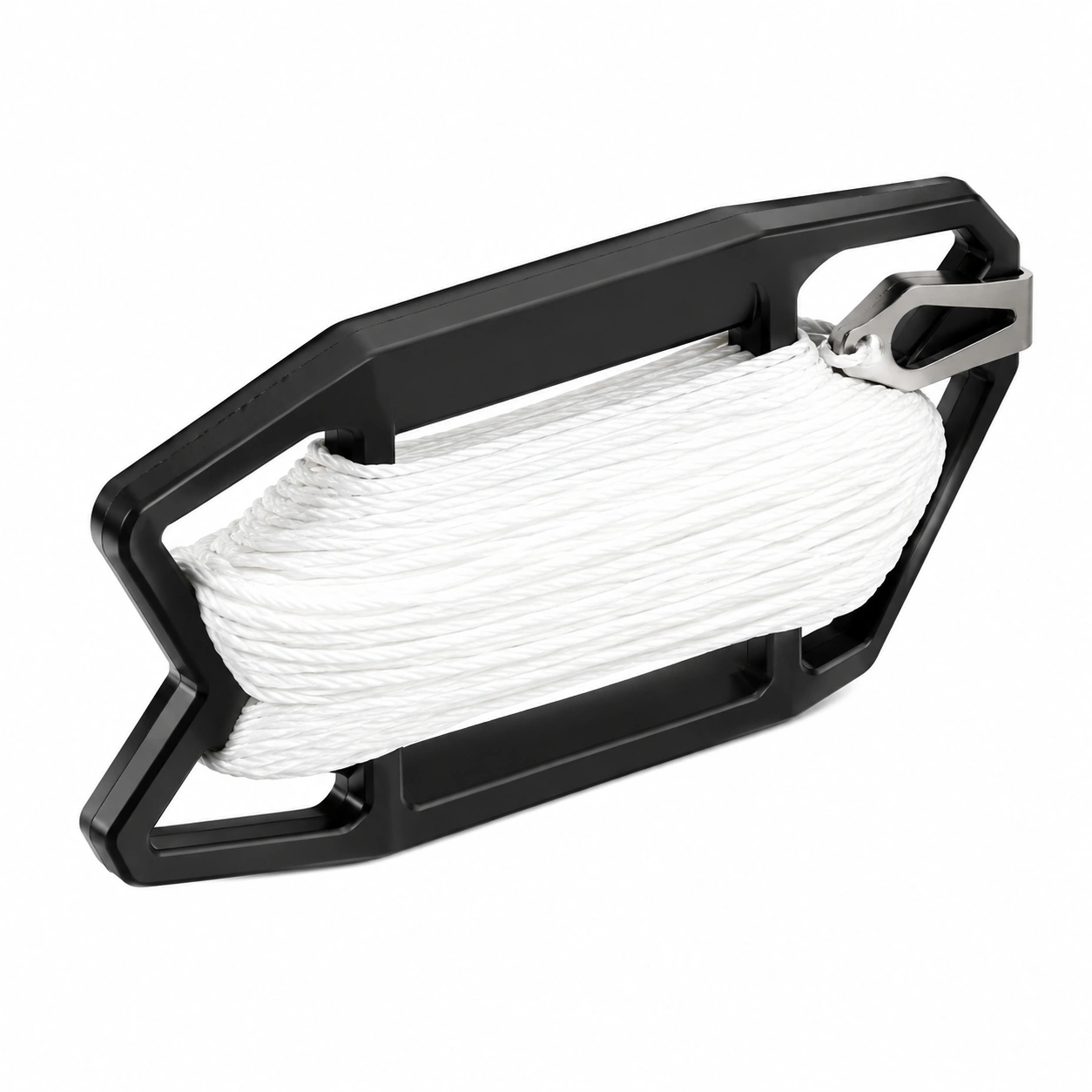 Weisses Utility Seil mit Karabiner- fjorelahome