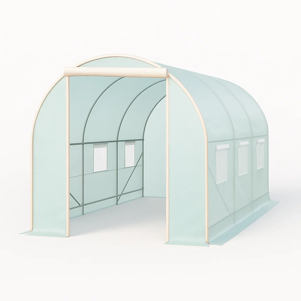 Tunnel-Gewächshaus PVC 300x200x200 cm Grün-Nestelaroa