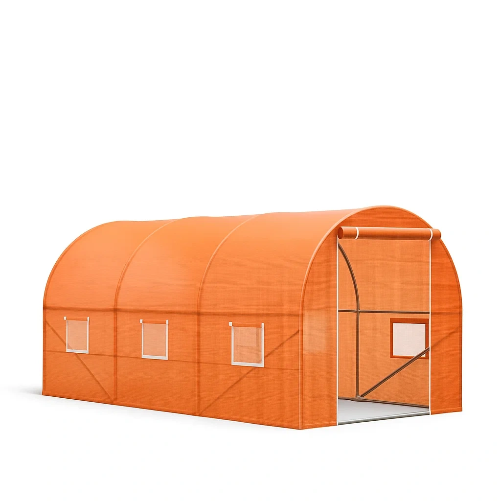 Gewächshaus Bogengestalt PVC 350x200x200 cm Orange-Nestelaroa