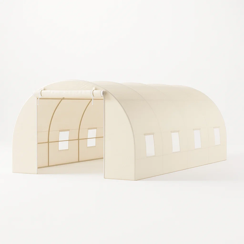 Gewächshaus PVC 4x3x2m Beige-Nestelaroa