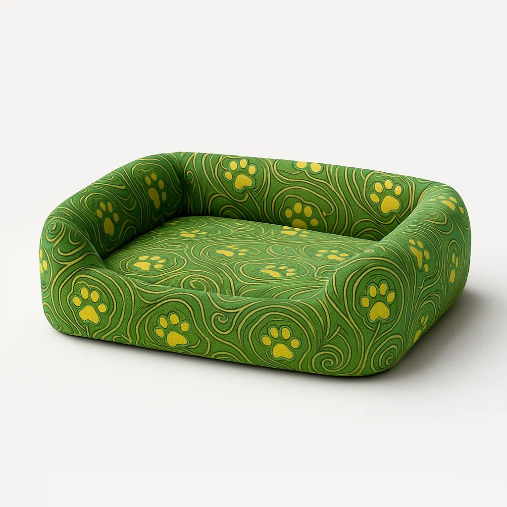Hundebett Rechteckig Polyester Grün-Nestelaroa