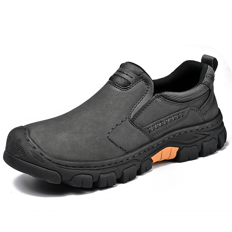 TrailOak® Men’s Genuine Leather Slip-On Walking Shoes