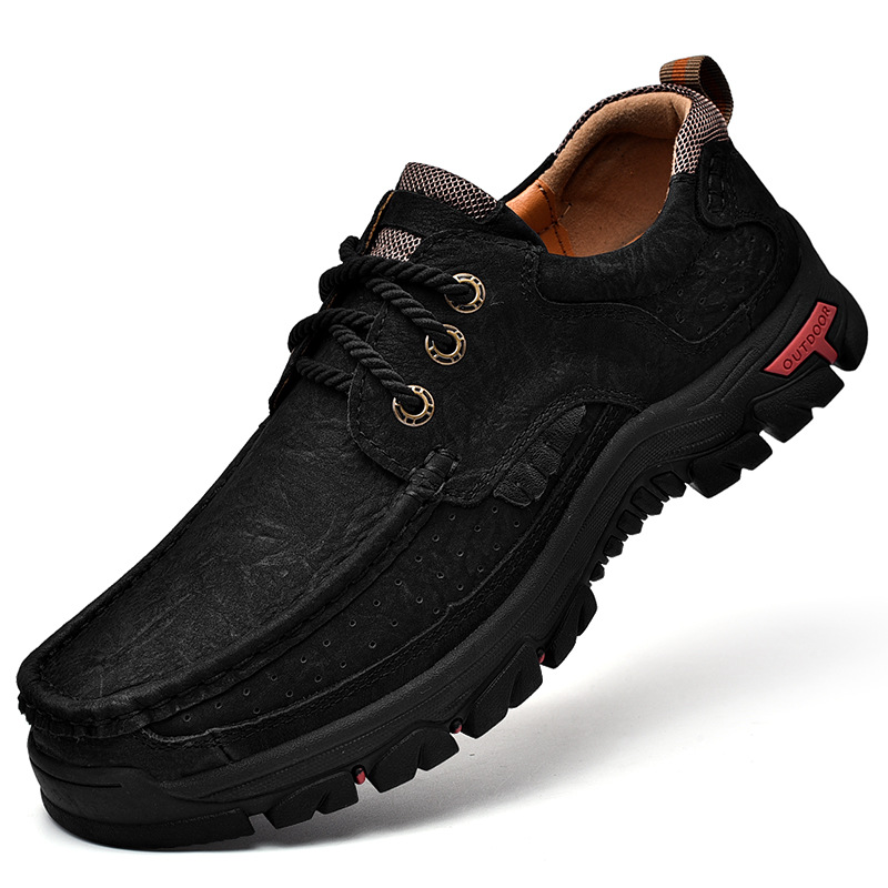 TrailOak® Men’s Genuine Leather Slip-On Walking Shoes