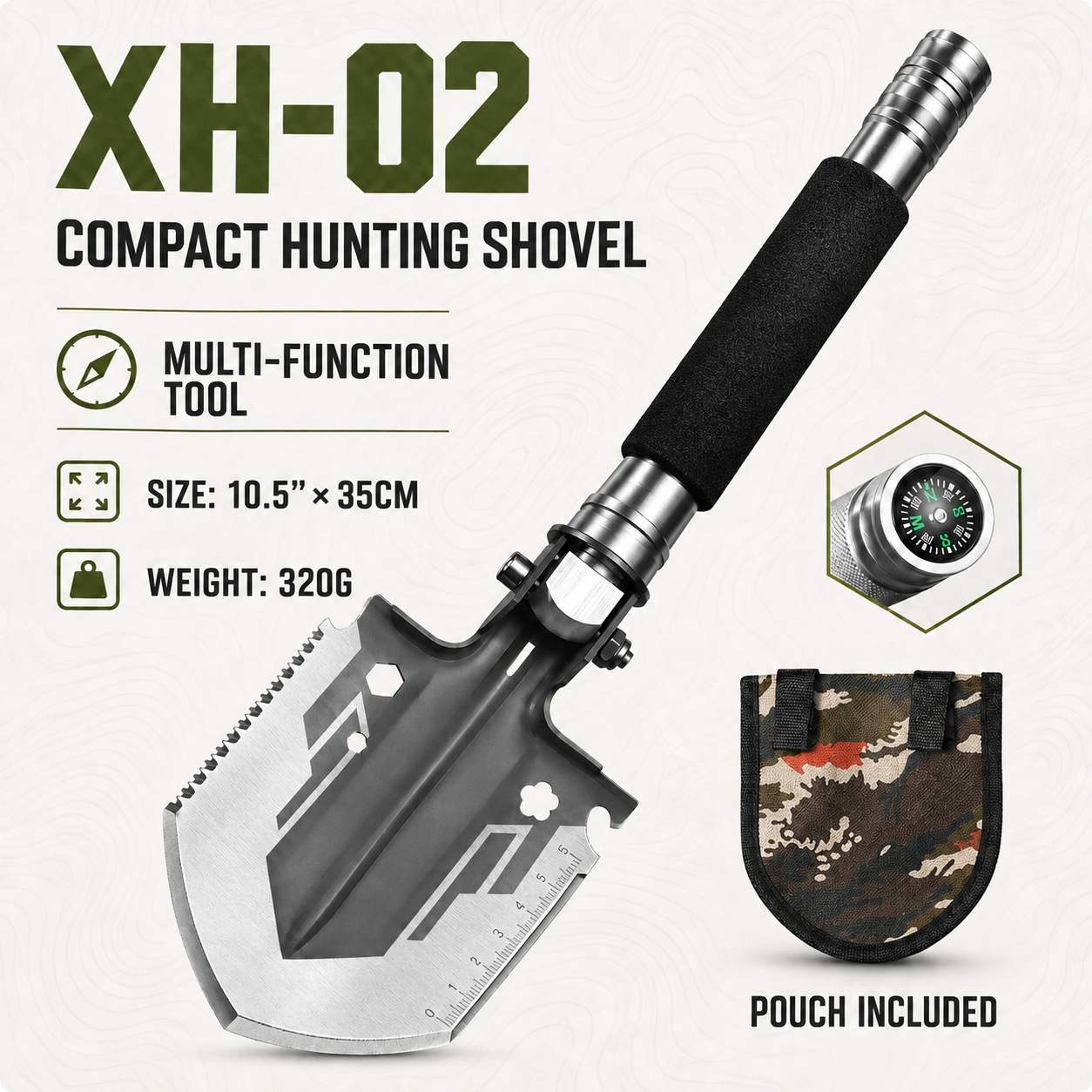 Backcountry Hunting Multi-Tool Shovel