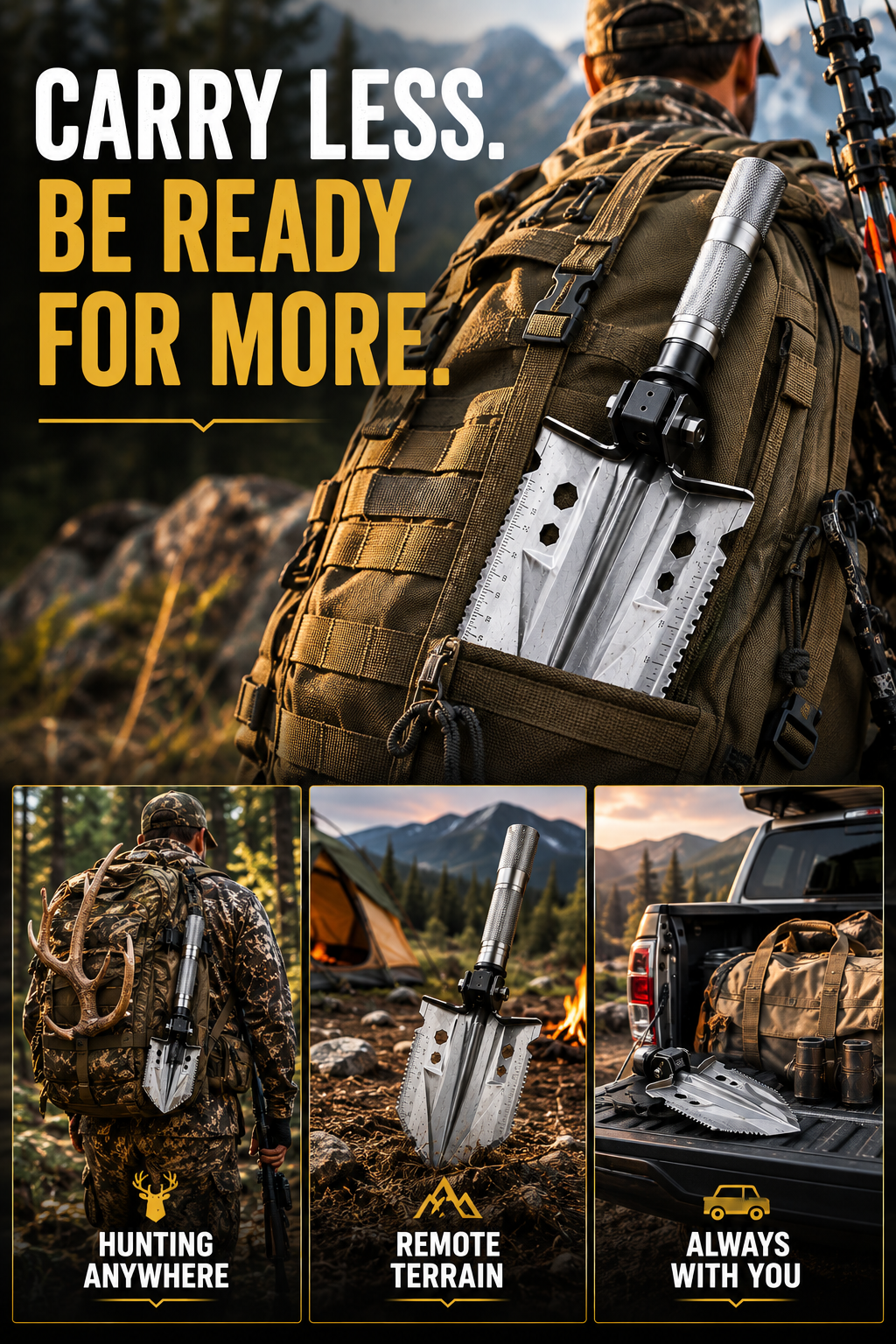 Backcountry Hunting Multi-Tool Shovel