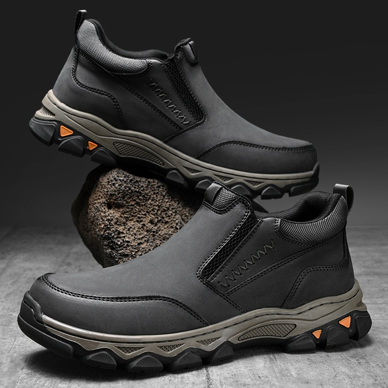 TRAILBORN®Men’s Autumn & Winter Non-Slip Thick-Sole Outdoor Casual Hiking Mid-Top Boots