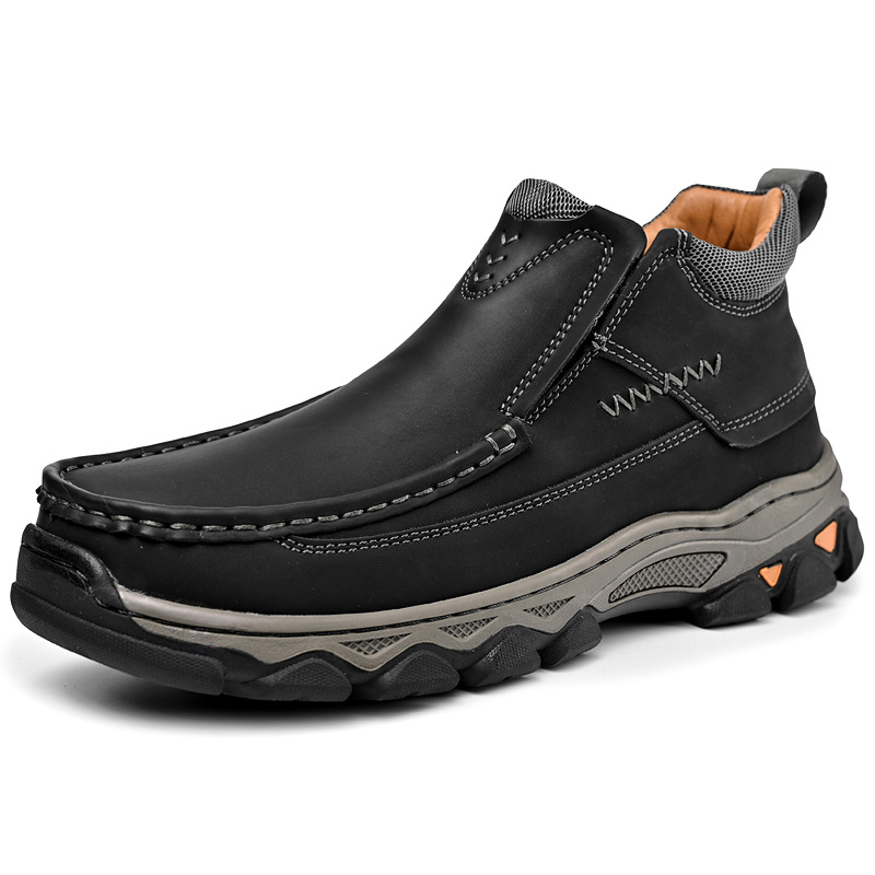 TRAILBORN®Men’s Winter Best-Selling Leather Boots – Urban Outdoor, Wear-Resistant Casual Hiking Boots