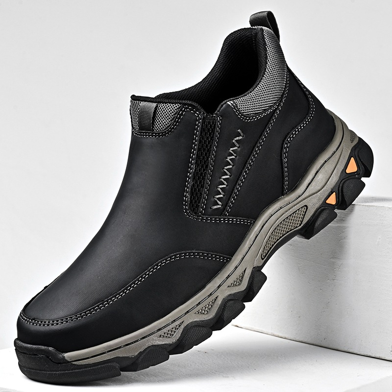 TRAILBORN®Men’s Autumn & Winter Non-Slip Thick-Sole Outdoor Casual Hiking Mid-Top Boots