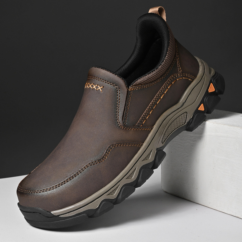 TRAILBORN®Men’s Vintage Big-Toe Leather Shoes – Thick Sole, Comfortable, Outdoor, Sport & Casual