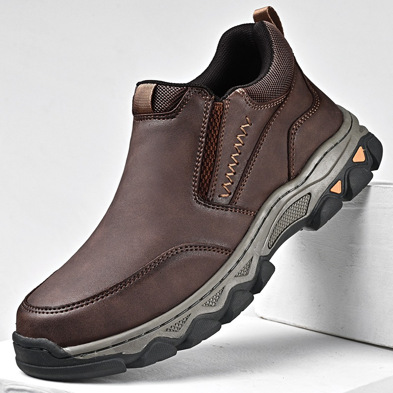 TRAILBORN®Men’s Autumn & Winter Non-Slip Thick-Sole Outdoor Casual Hiking Mid-Top Boots