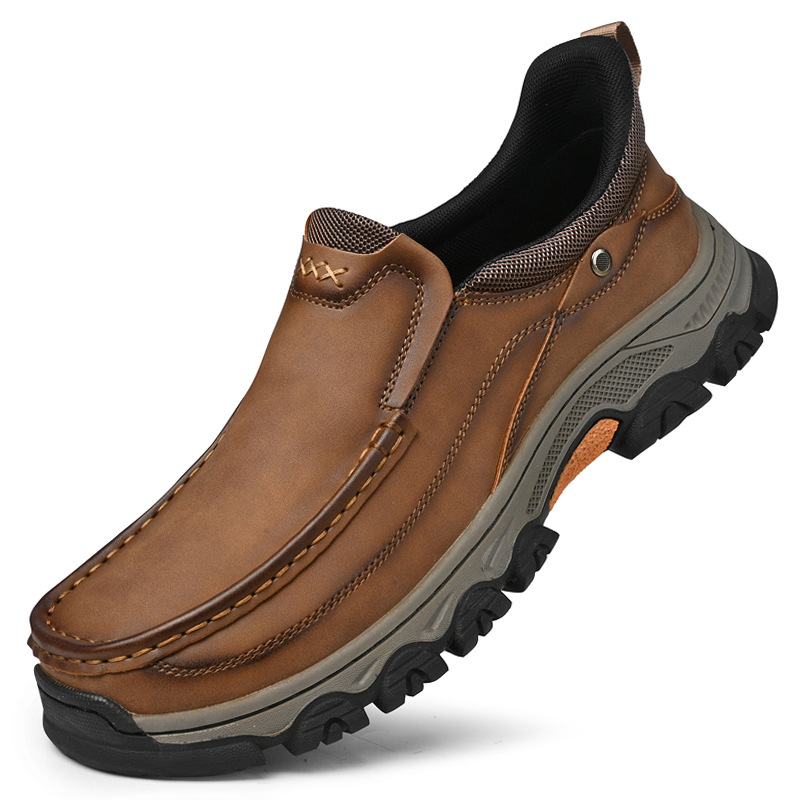 TRAILBORN®New Men’s Slip-On Loafers – Outdoor Casual Hiking Shoes with Thick, Durable, Wear-Resistant Sole