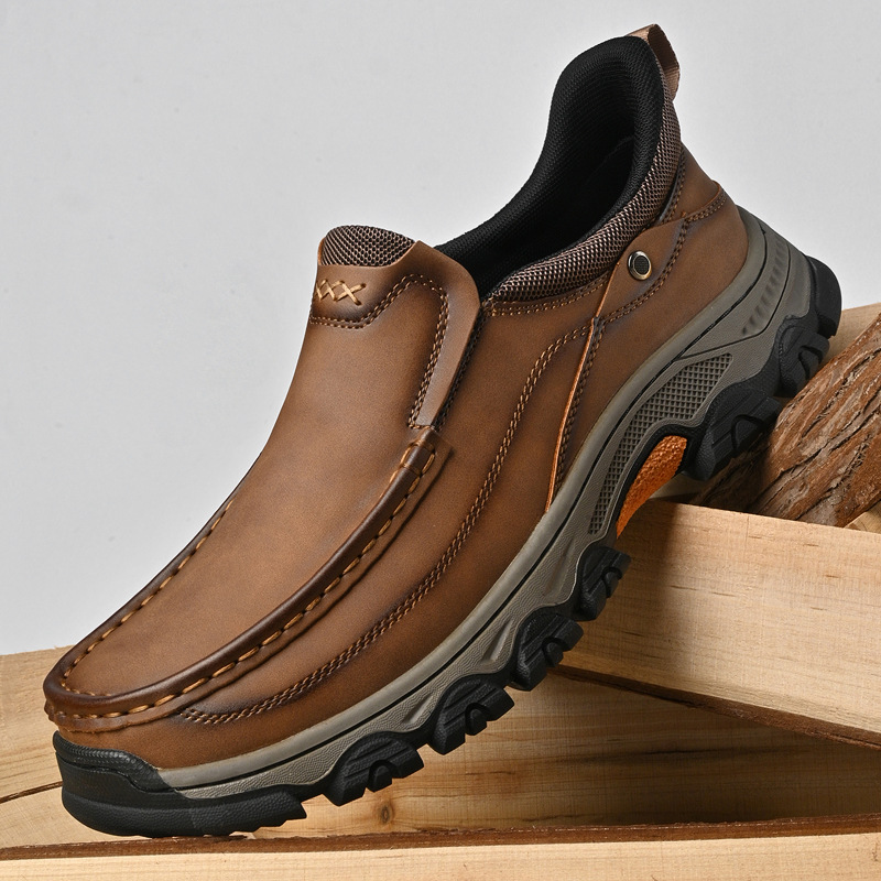 TRAILBORN®New Men’s Slip-On Loafers – Outdoor Casual Hiking Shoes with Thick, Durable, Wear-Resistant Sole