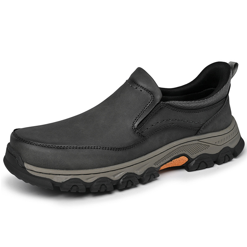 TRAILBORN®New Slip-On Loafers, Outdoor Hiking Thick-Soled Durable Casual Men's Leather Shoes
