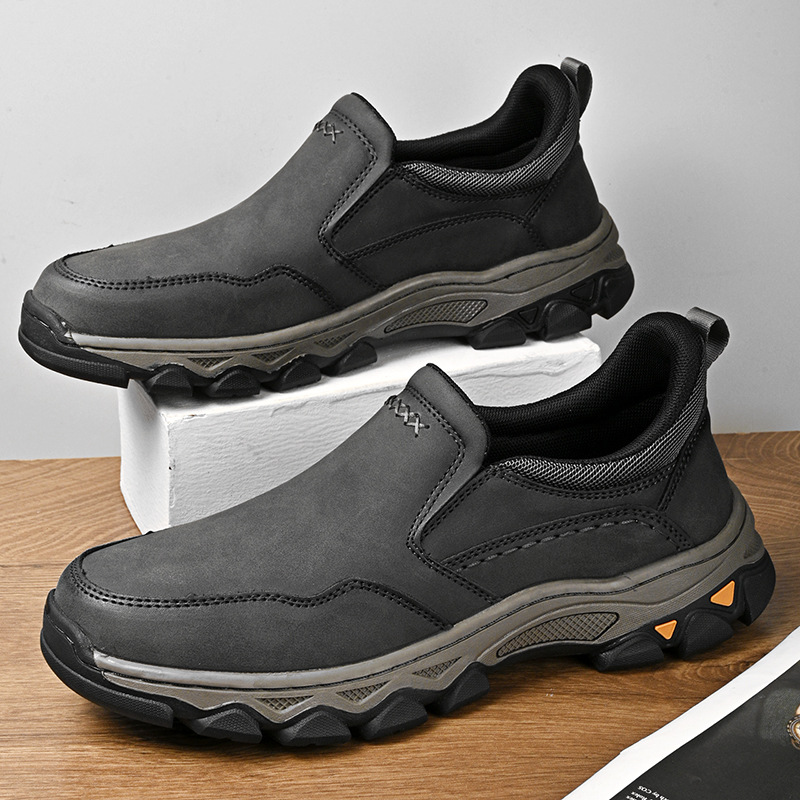 TRAILBORN®Men’s Vintage Big-Toe Leather Shoes – Thick Sole, Comfortable, Outdoor, Sport & Casual