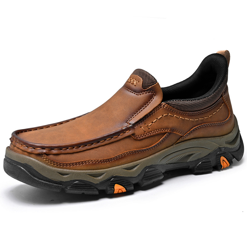 TRAILBORN®Men’s Slip-On Shoes – Quick-On, Outdoor Casual Leather Sneakers
