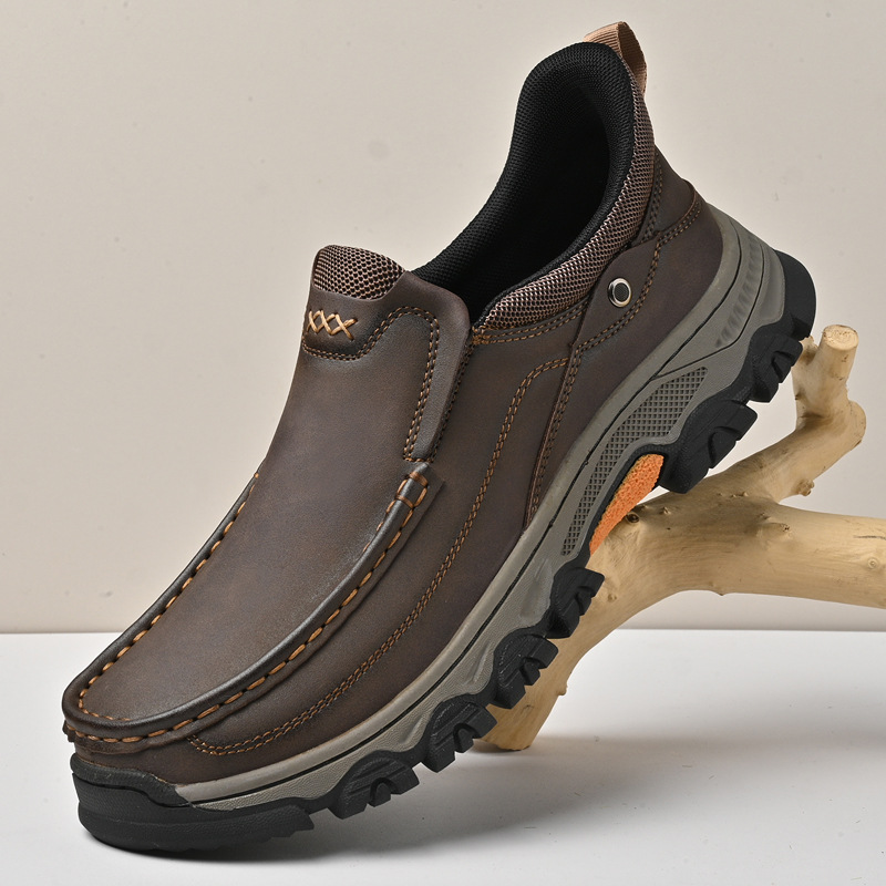 TRAILBORN®New Men’s Slip-On Loafers – Outdoor Casual Hiking Shoes with Thick, Durable, Wear-Resistant Sole