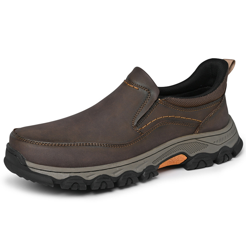 TRAILBORN®New Slip-On Loafers, Outdoor Hiking Thick-Soled Durable Casual Men's Leather Shoes