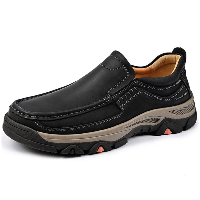 TRAILBORN®Men’s Large-Size Slip-On Leather Loafers – Lightweight Casual Shoes