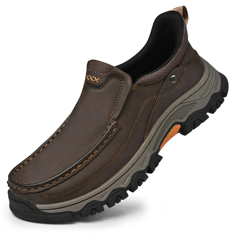 TRAILBORN®New Men’s Slip-On Loafers – Outdoor Casual Hiking Shoes with Thick, Durable, Wear-Resistant Sole