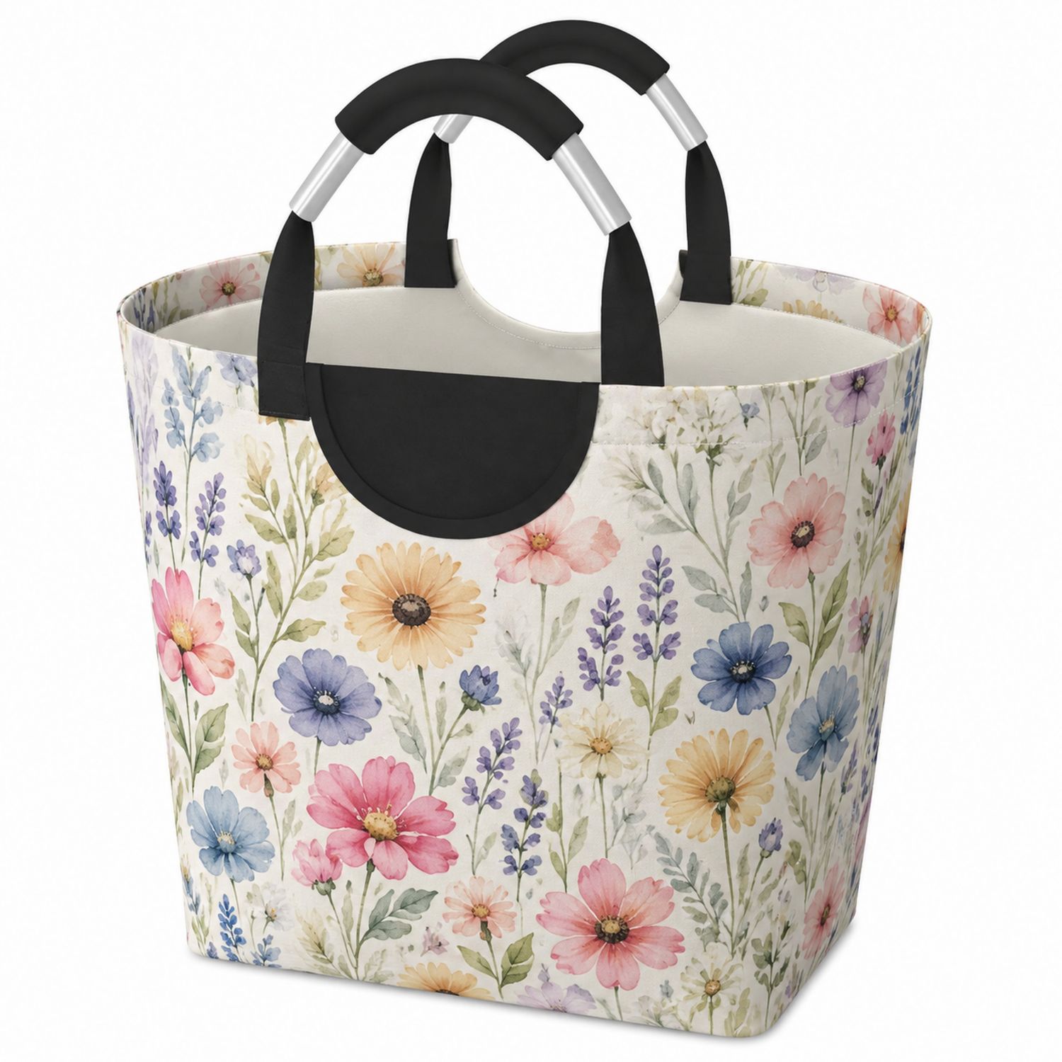 Bolsa de Almacenamiento Floral Multicolor con Asas Ergonómicas