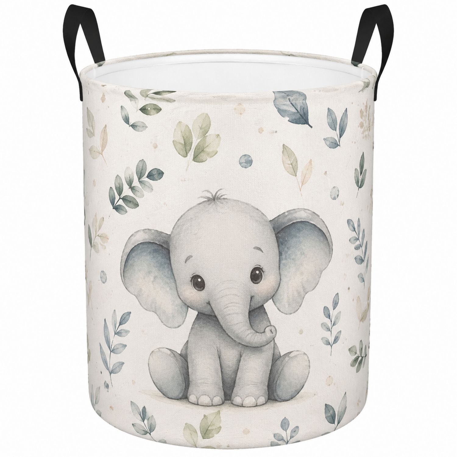 Cesto Redondo Infantil con Diseño de Elefante 35x50cm