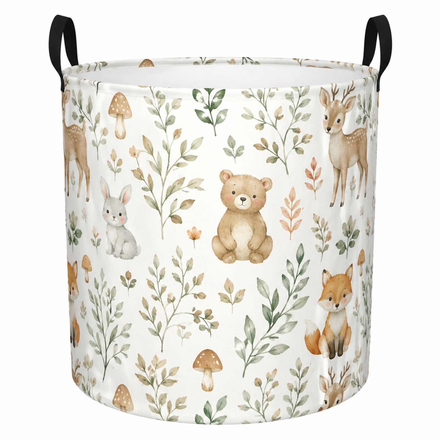 Cesto de Almacenamiento Infantil Multicolor con Dibujos del Bosque 50L