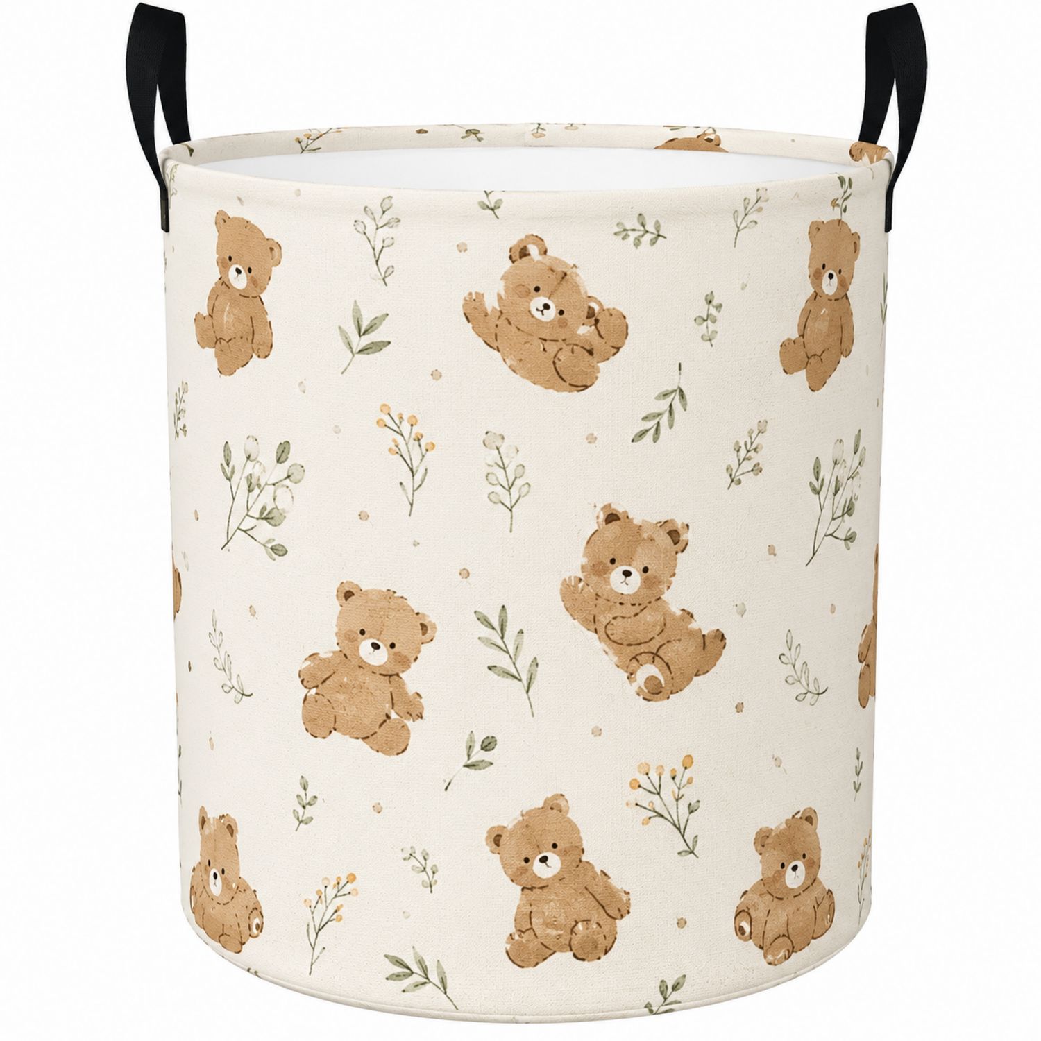 Cesta de Almacenamiento Infantil Beige con Osos 40x50cm