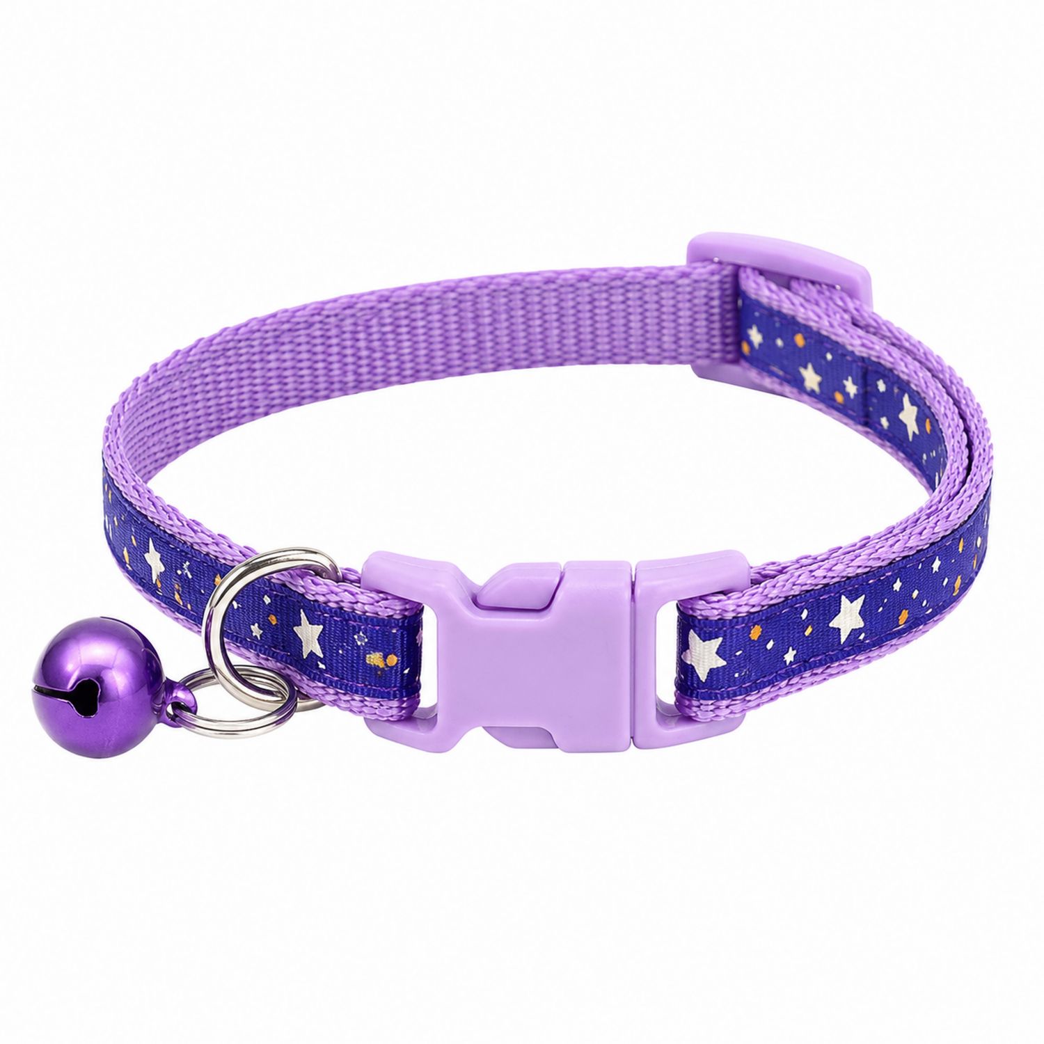 Collier Étoilé pour Chat avec Clochette - Violet