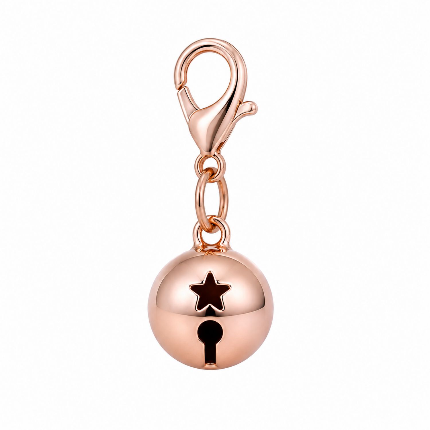Clochette Sphérique Étoilée pour Animaux - Couleur Or Rose