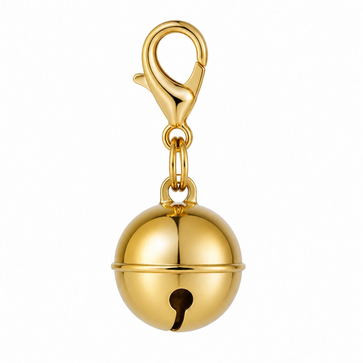 Pendentif Clochette Dorée avec Mousqueton pour Animaux