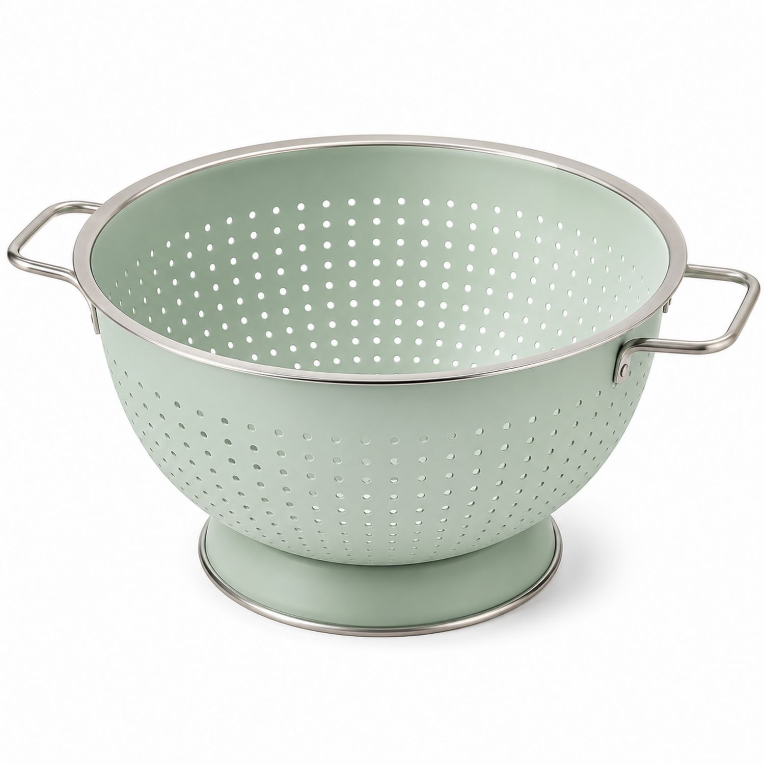Scolapasta in Acciaio Inossidabile con Rivestimento Verde 5L