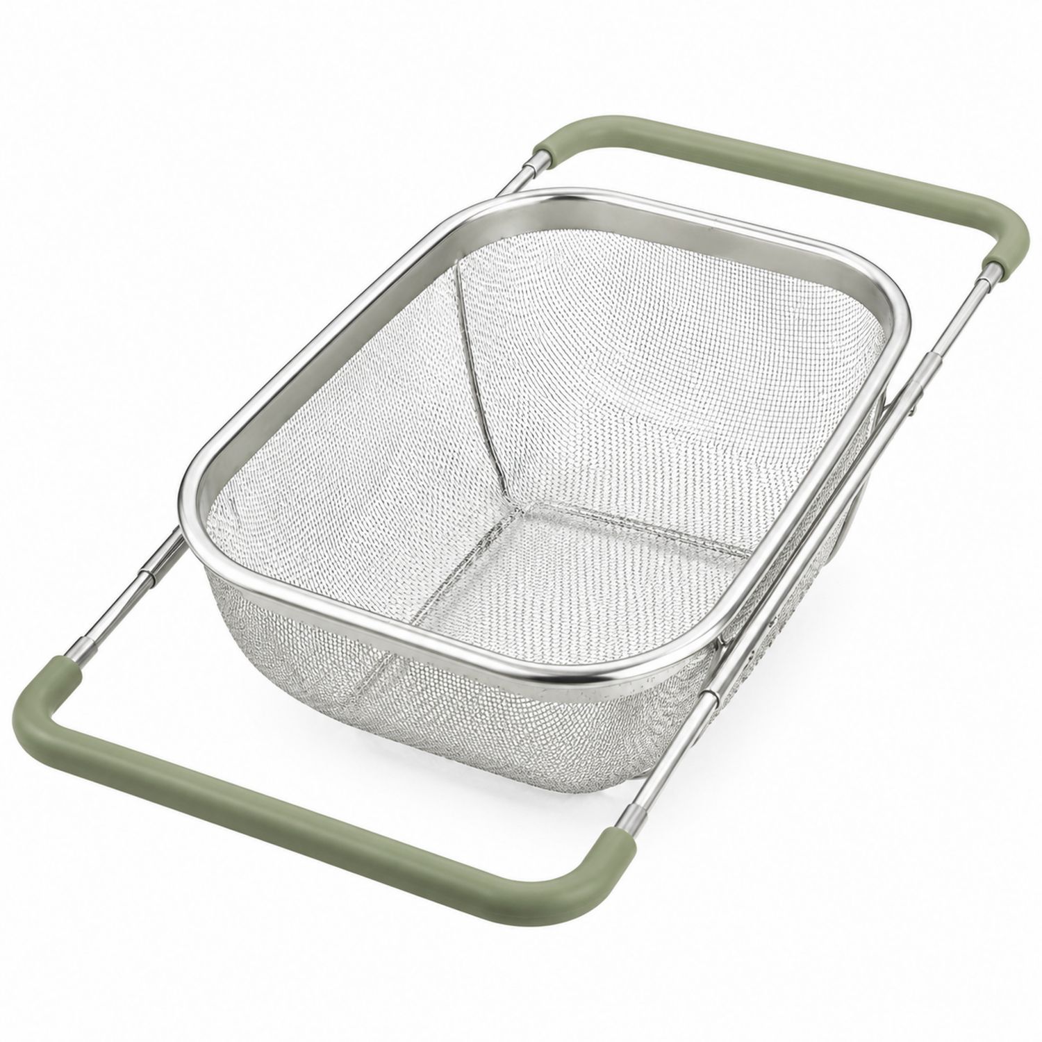 Colino Estensibile in Acciaio Inox con Manici Verde Salvia