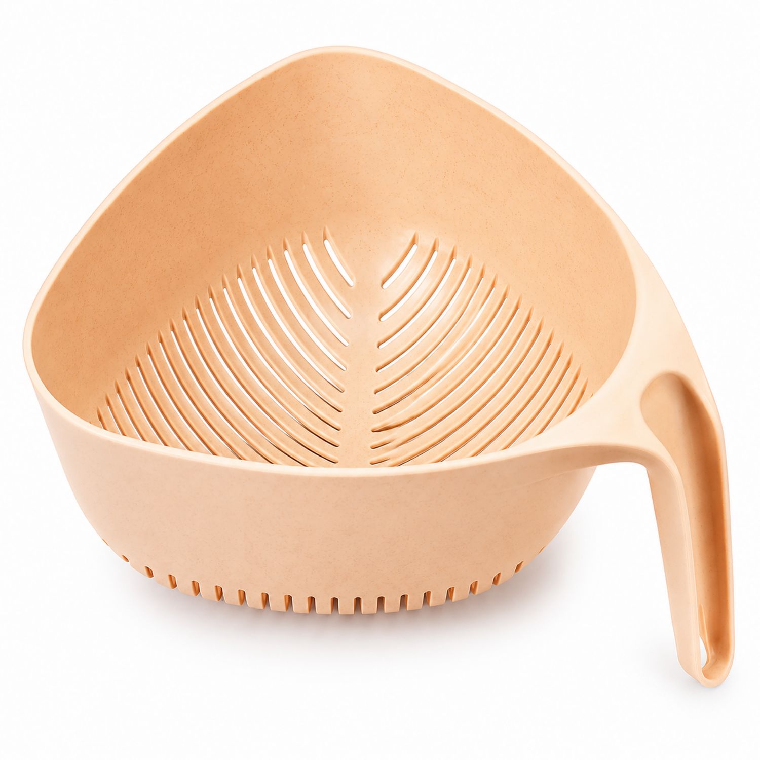 Scolapasta Triangolare con Manico Ergonomico Beige
