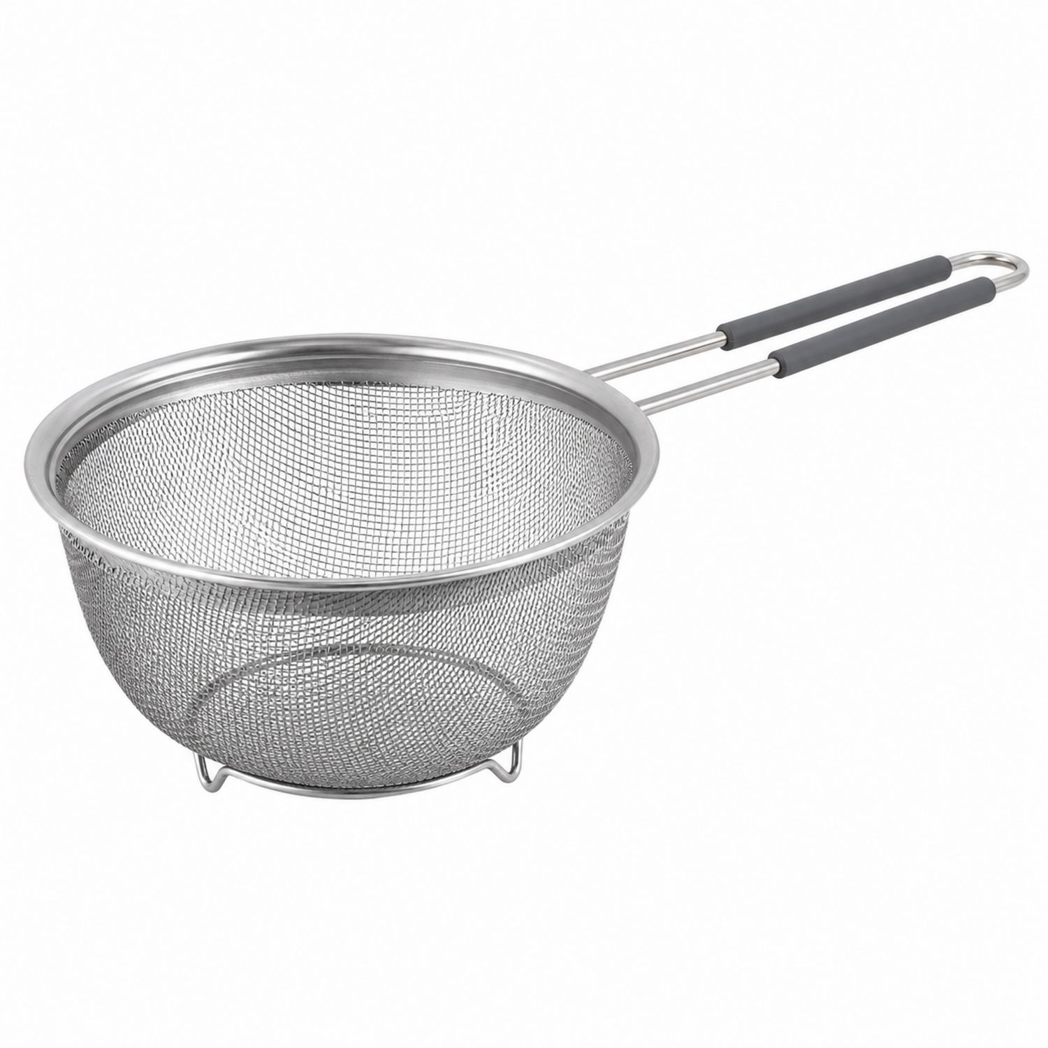 Colino in Acciaio Inox con Manico Lungo e Rete Fine - Argento