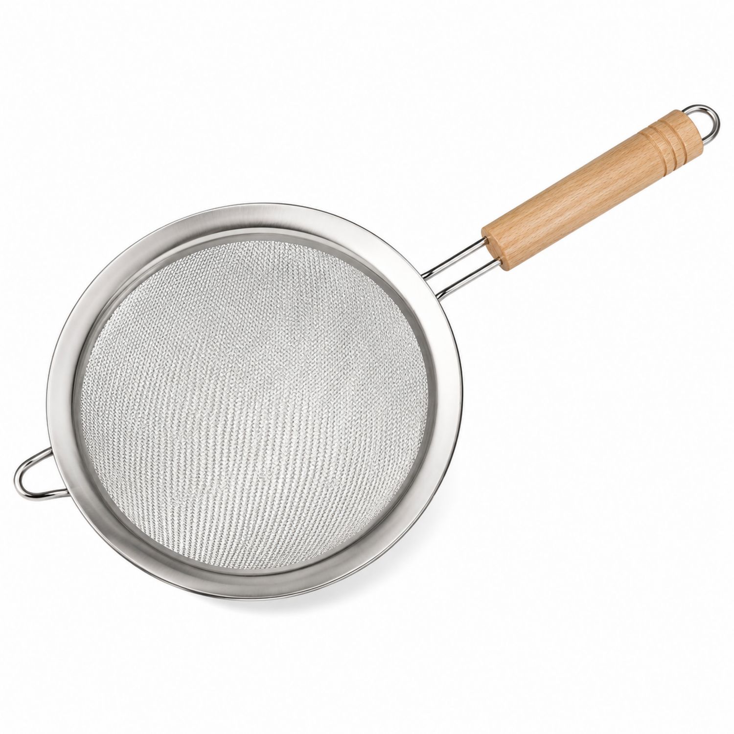 Setaccio da Cucina in Acciaio Inox con Manico in Legno Ergonomico