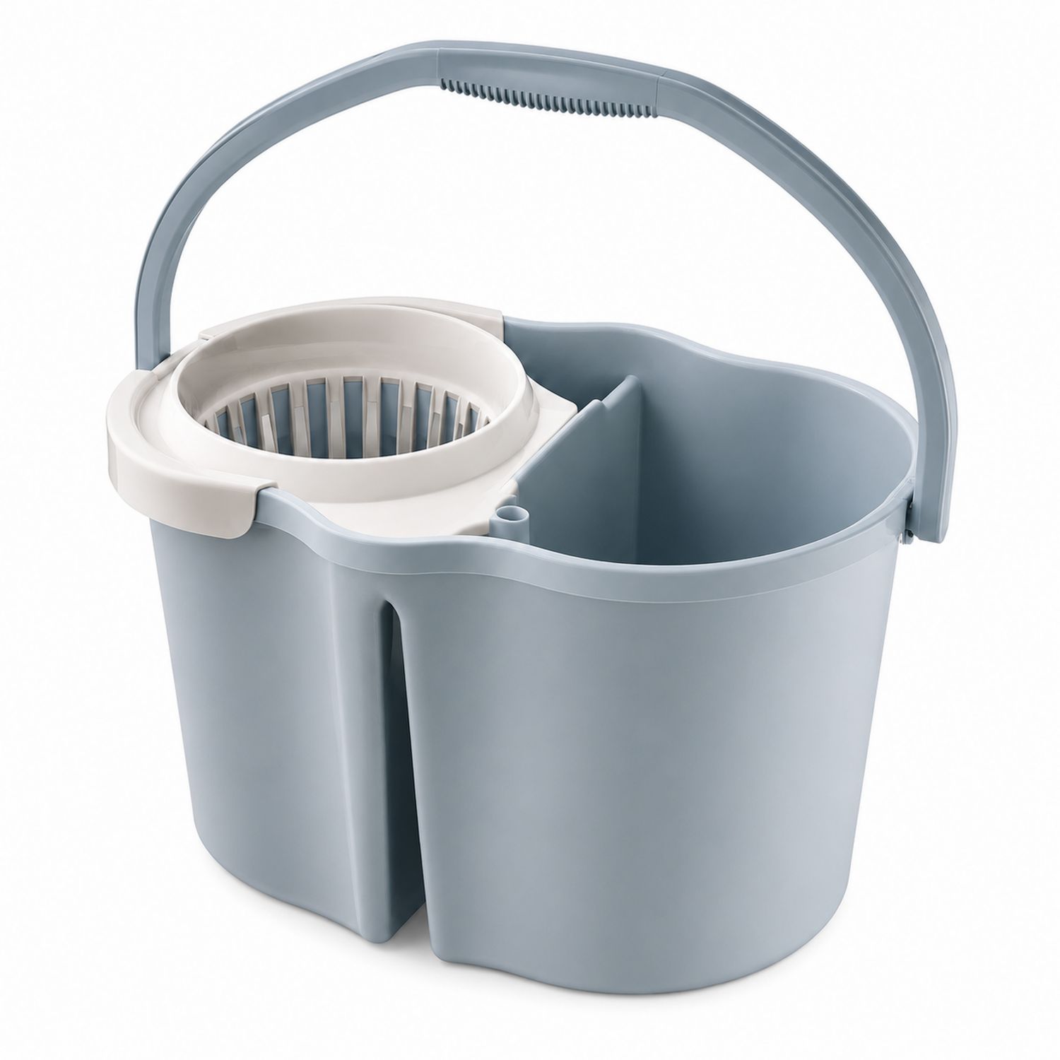 Seau avec Essoreuse Intégrée Bleu Gris