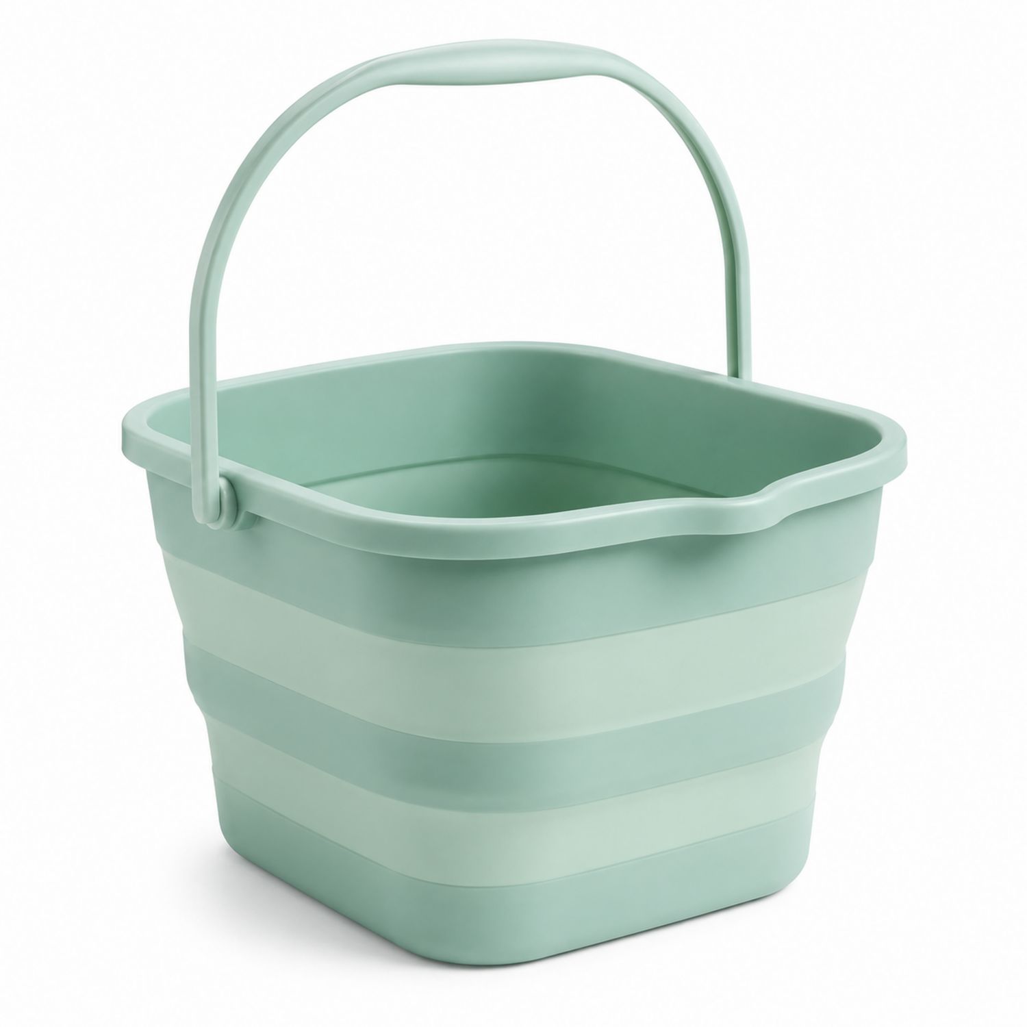 Seau Pliant Carré Vert Menthe 10L