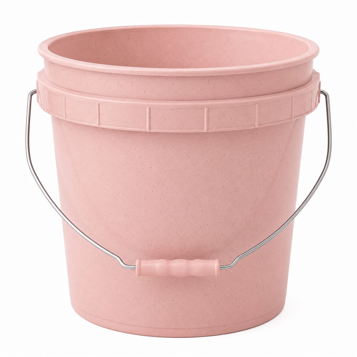 Seau rose 10L avec anse métallique robuste