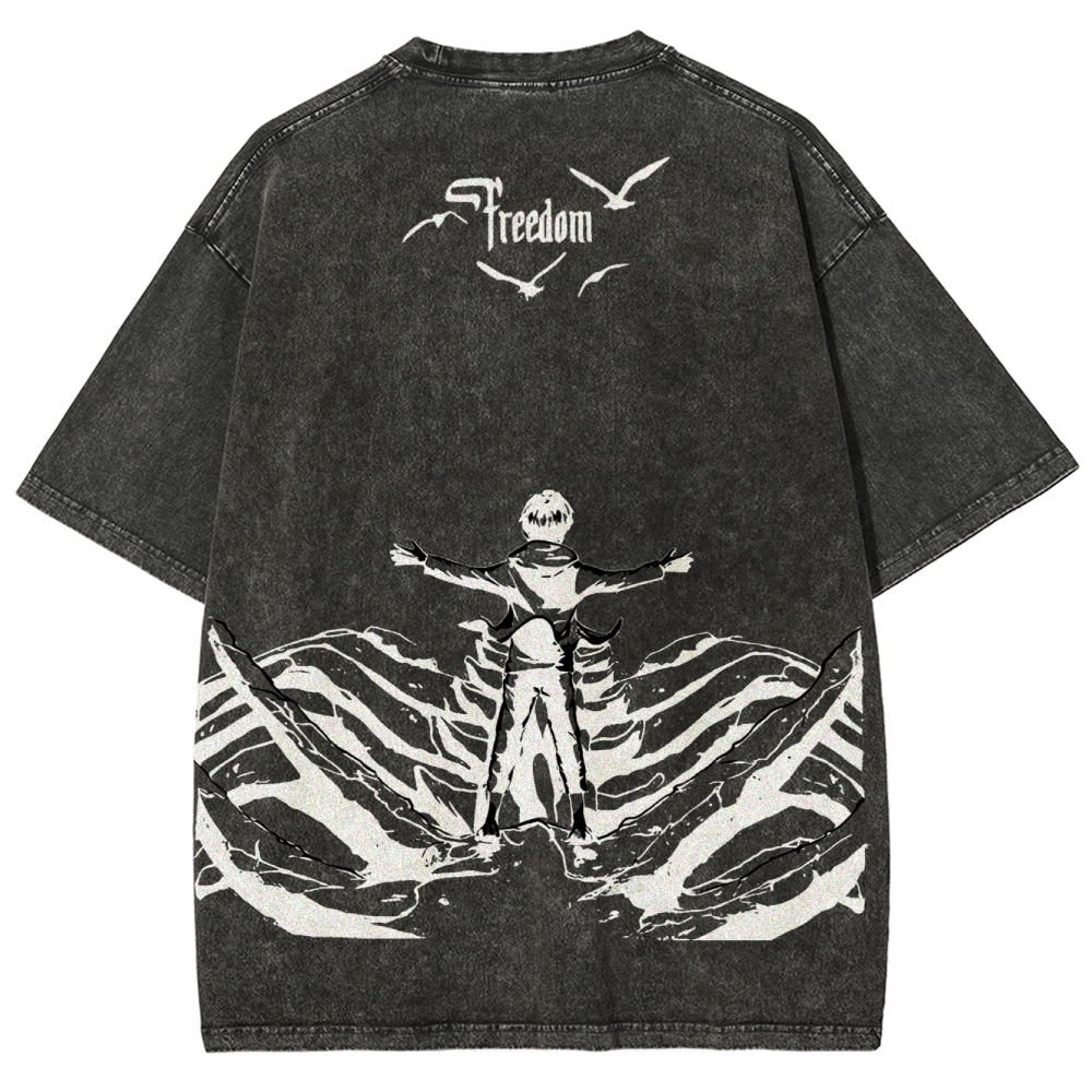 AOT Titan Unisex Fit Washed T-Shirt 2504009749