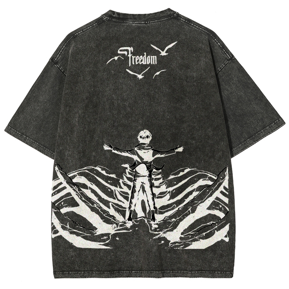 AOT Titan Unisex Fit Washed T-Shirt 2504009749