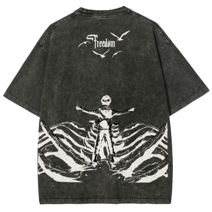 AOT Titan Unisex Fit Washed T-Shirt 2504009749