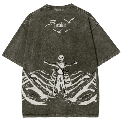 AOT Titan Unisex Fit Washed T-Shirt 2504009749