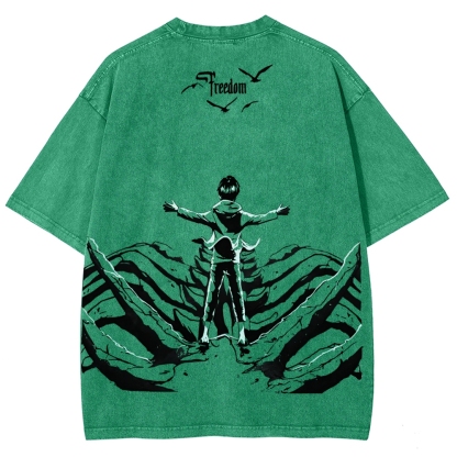 AOT Titan Unisex Fit Washed T-Shirt 2504009749