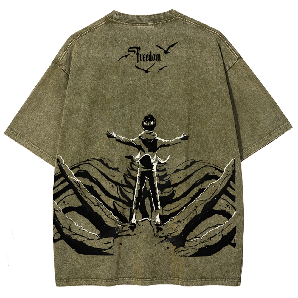 AOT Titan Unisex Fit Washed T-Shirt 2504009749