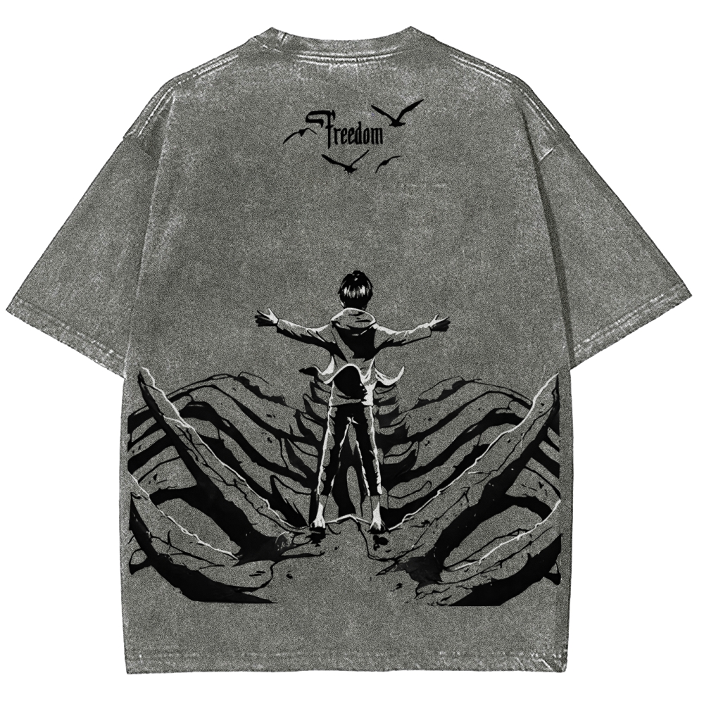 AOT Titan Unisex Fit Washed T-Shirt 2504009749