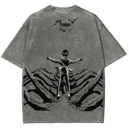 AOT Titan Unisex Fit Washed T-Shirt 2504009749