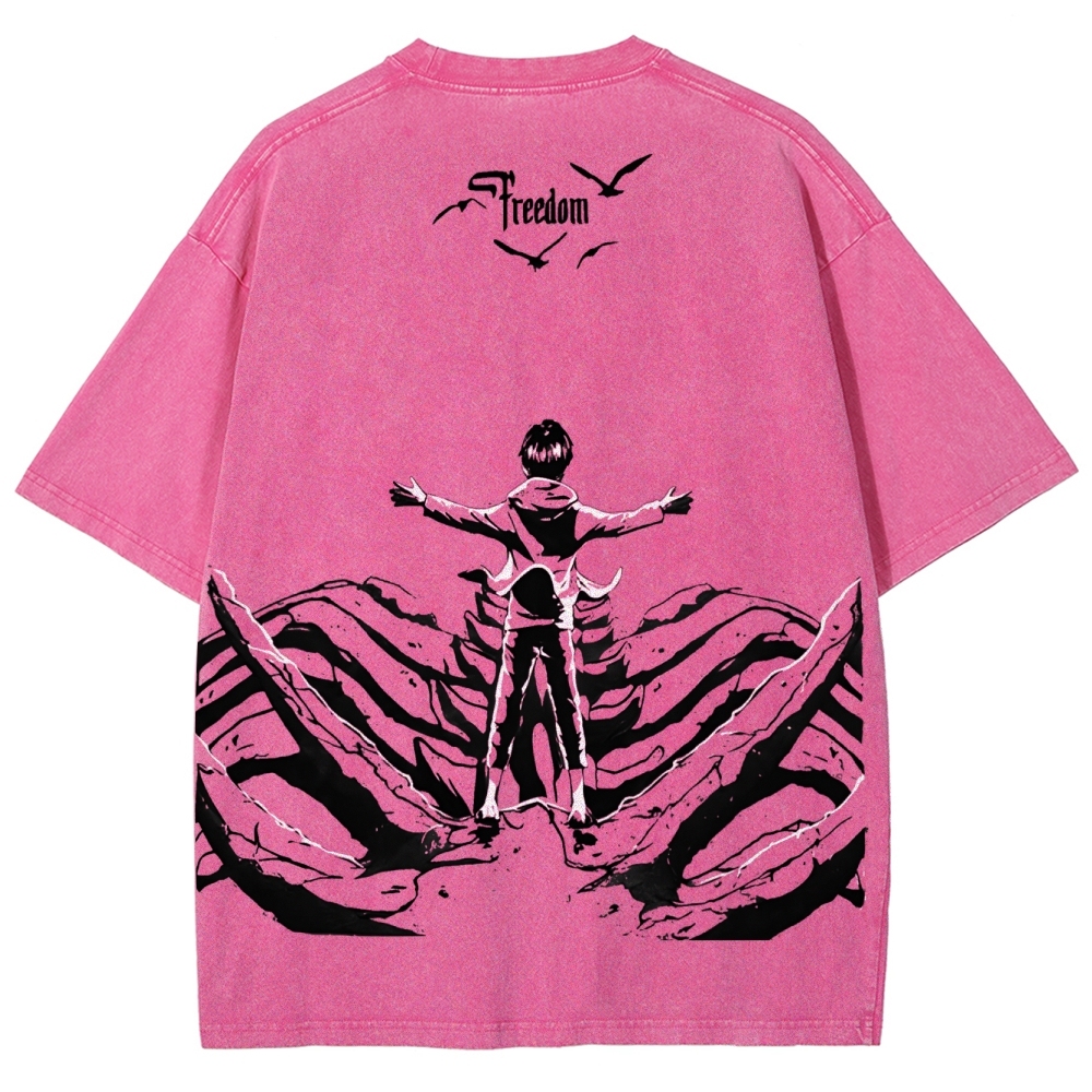 AOT Titan Unisex Fit Washed T-Shirt 2504009749