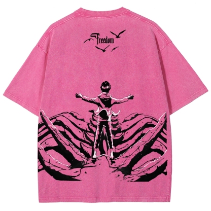 AOT Titan Unisex Fit Washed T-Shirt 2504009749