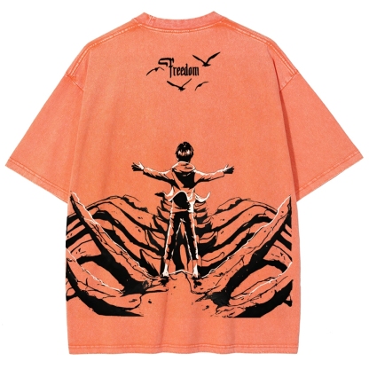 AOT Titan Unisex Fit Washed T-Shirt 2504009749